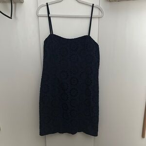 Lilly Pulitzer, Shelli dress true navy pinwheel eye 
size 10